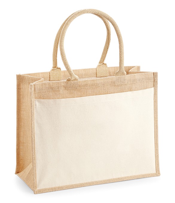 Cotton pocket jute shopper