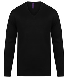Cashmere touch acrylic v-neck jumper