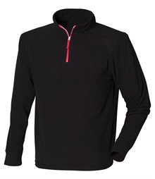 ? zip long sleeve fleece piped