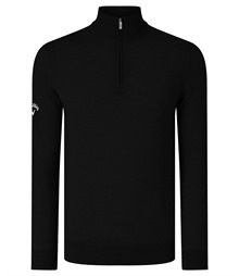 Ribbed ? zip Merino sweater