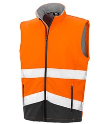 Printable safety softshell gilet
