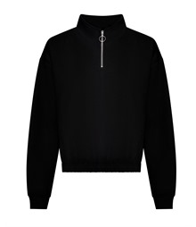 Women's cropped ?-zip sweat
